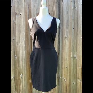 ♣️ woman’s Black sexy v-neck mini A-Line dress